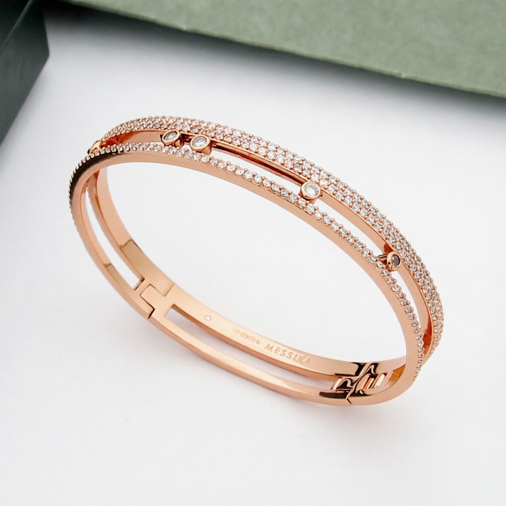 [Noble Aura jewelry]Move Romane pavé bangle