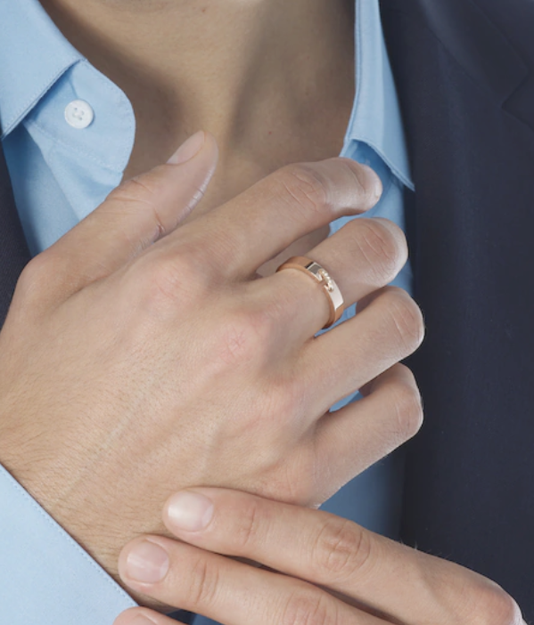 [Noble Aura jewelry]ALLIANCE LIENS VIDENCE DIAMOND 4MM RING