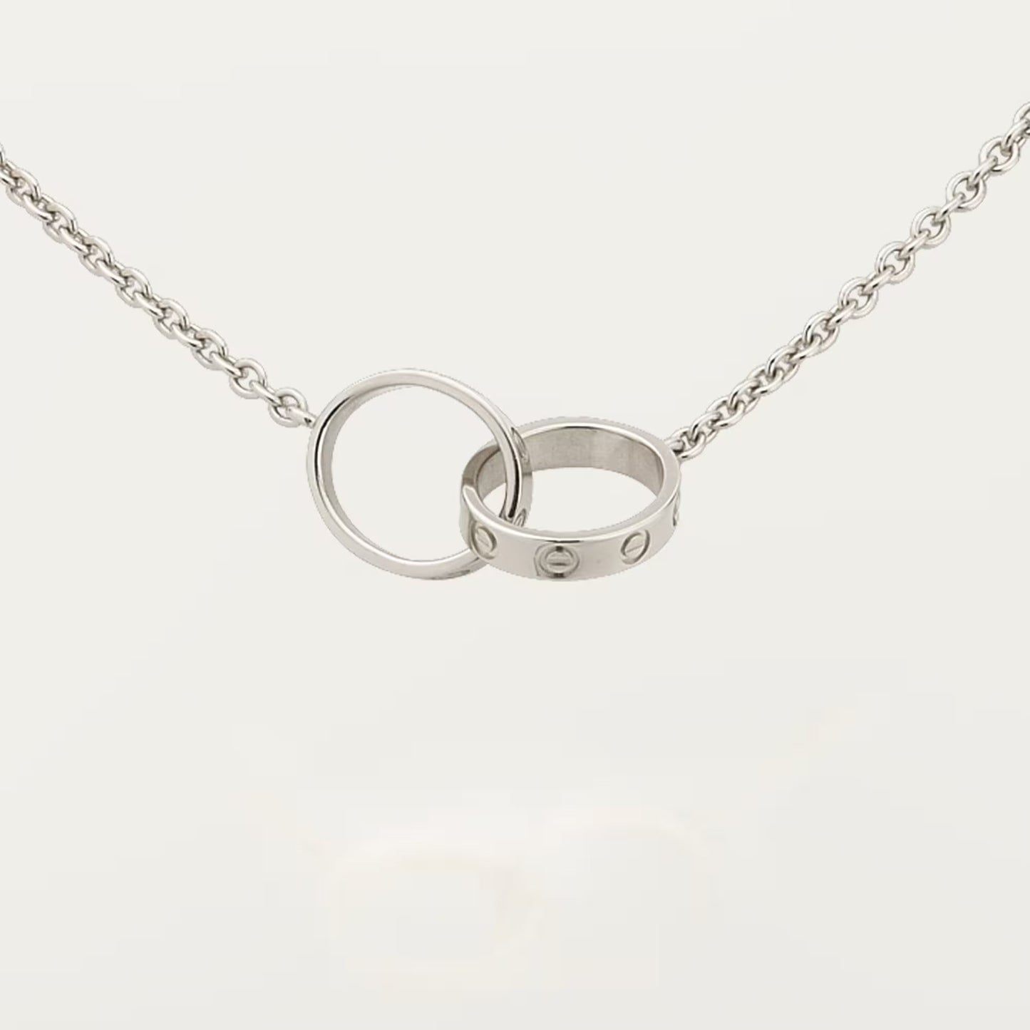 [Noble Aura jewelry]LOVE DOUBLE RING NECKLACE