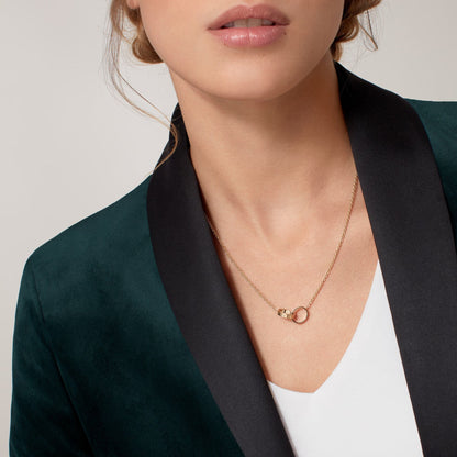 [Noble Aura jewelry]LOVE DOUBLE RING NECKLACE