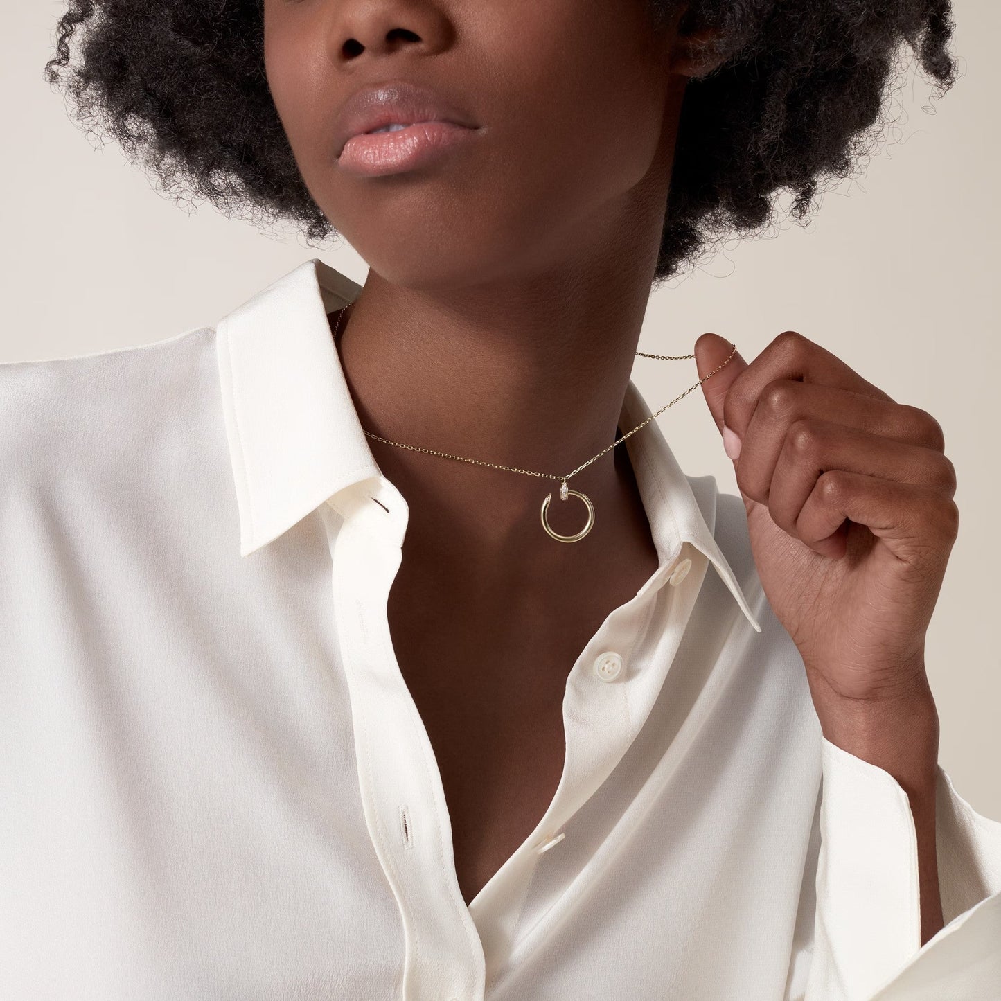 [Noble Aura jewelry]JUSTE NECKLACE HALF DIAMOND