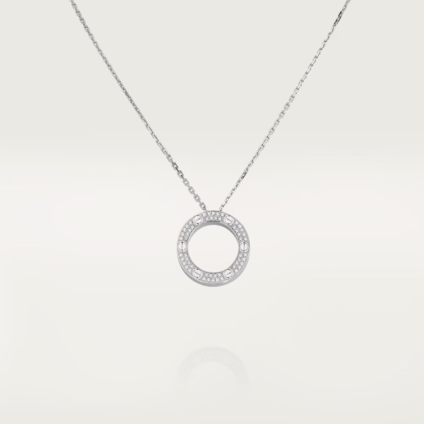 [Noble Aura jewelry]LOVE NECKLACE 16MM  FULL DIAMOND