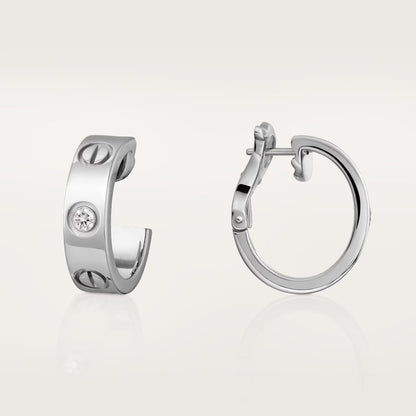 [Noble Aura jewelry]LOVE EARRINGS 5.7MM 2 DIAMONDS