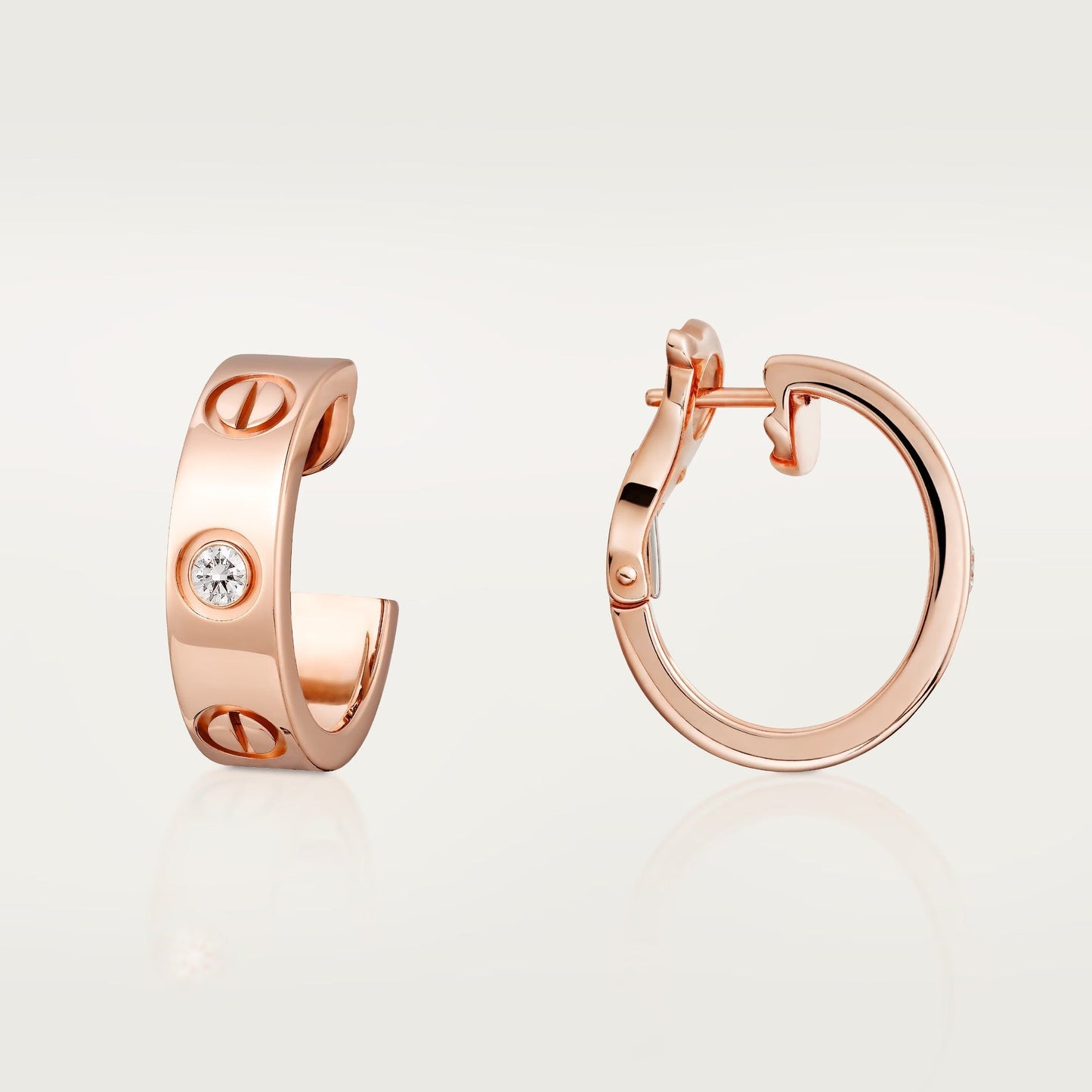 [Noble Aura jewelry]LOVE EARRINGS 5.7MM 2 DIAMONDS