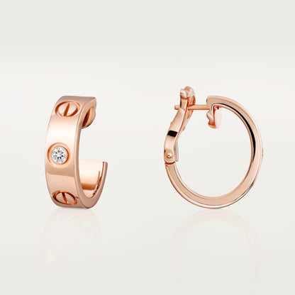 [Noble Aura jewelry]LOVE EARRINGS 5.7MM 2 DIAMONDS