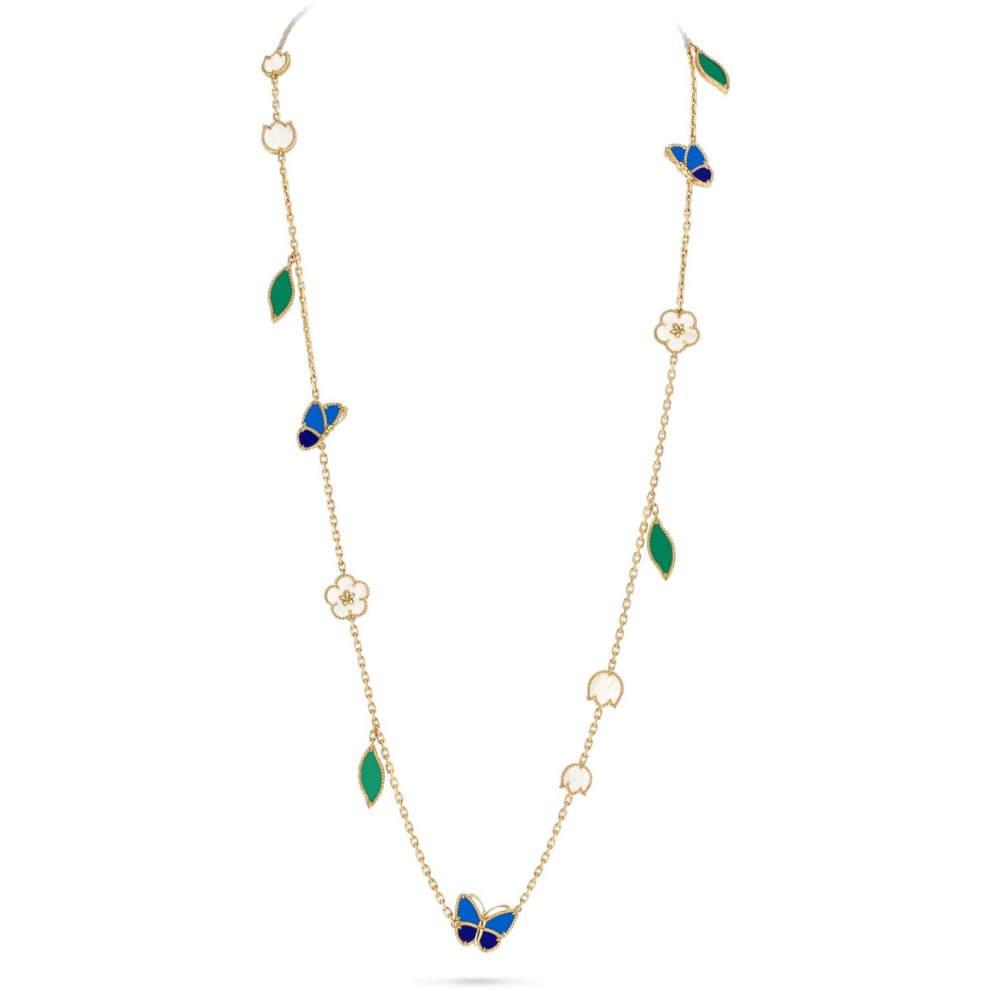 [Noble Aura jewelry]LUCKY SPRING BUTTERFLY 15 FLOWER NECKLACE