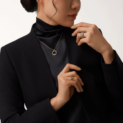 [Noble Aura jewelry]TRINITY MEDIUM  DIAMONDS NECKLACE