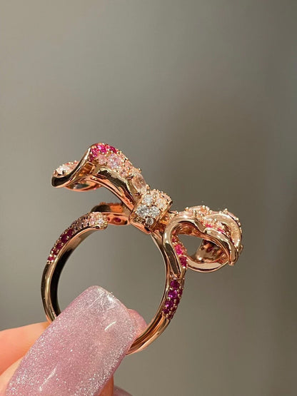 Pink Bow Ring