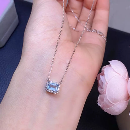 Natural Aquamarine Elsa Necklace