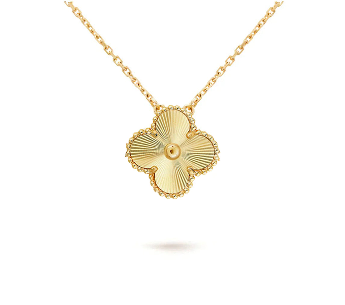 [Noble Aura jewelry]CLOVER 15MM SINGLE FLOWER NECKLACE COLLECTION