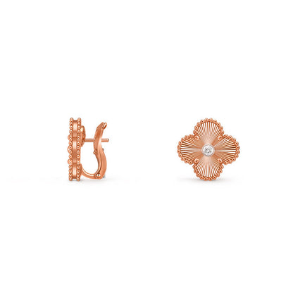 [Noble Aura jewelry]CLOVER 15MM MOP DIAMOND EARRINGS COLLECTION