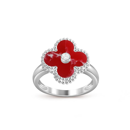 [Noble Aura jewelry]CLOVER SILVER DIOMND RING COLLECTION