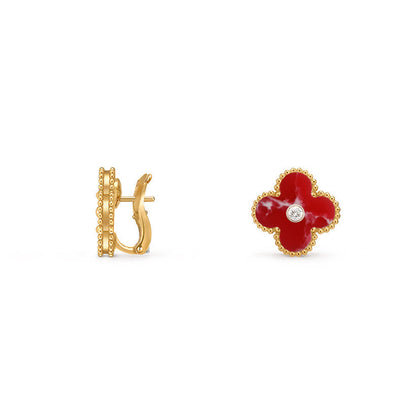 [Noble Aura jewelry]CLOVER 15MM MOP DIAMOND EARRINGS COLLECTION