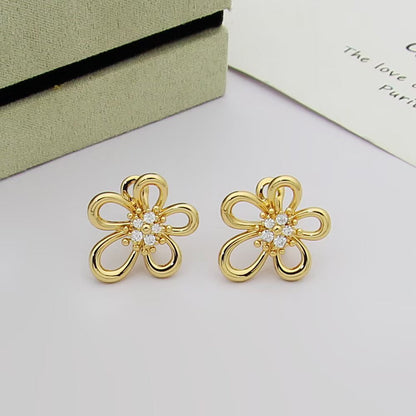 [Noble Aura jewelry] FLOWERLACE EARRING 5 DIAMONDS