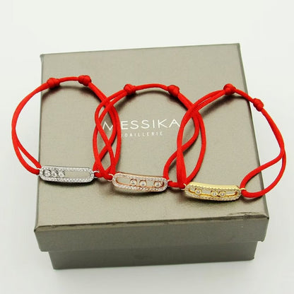 [Noble Aura jewelry]Messika Care(s) pink cord pavé bracelet