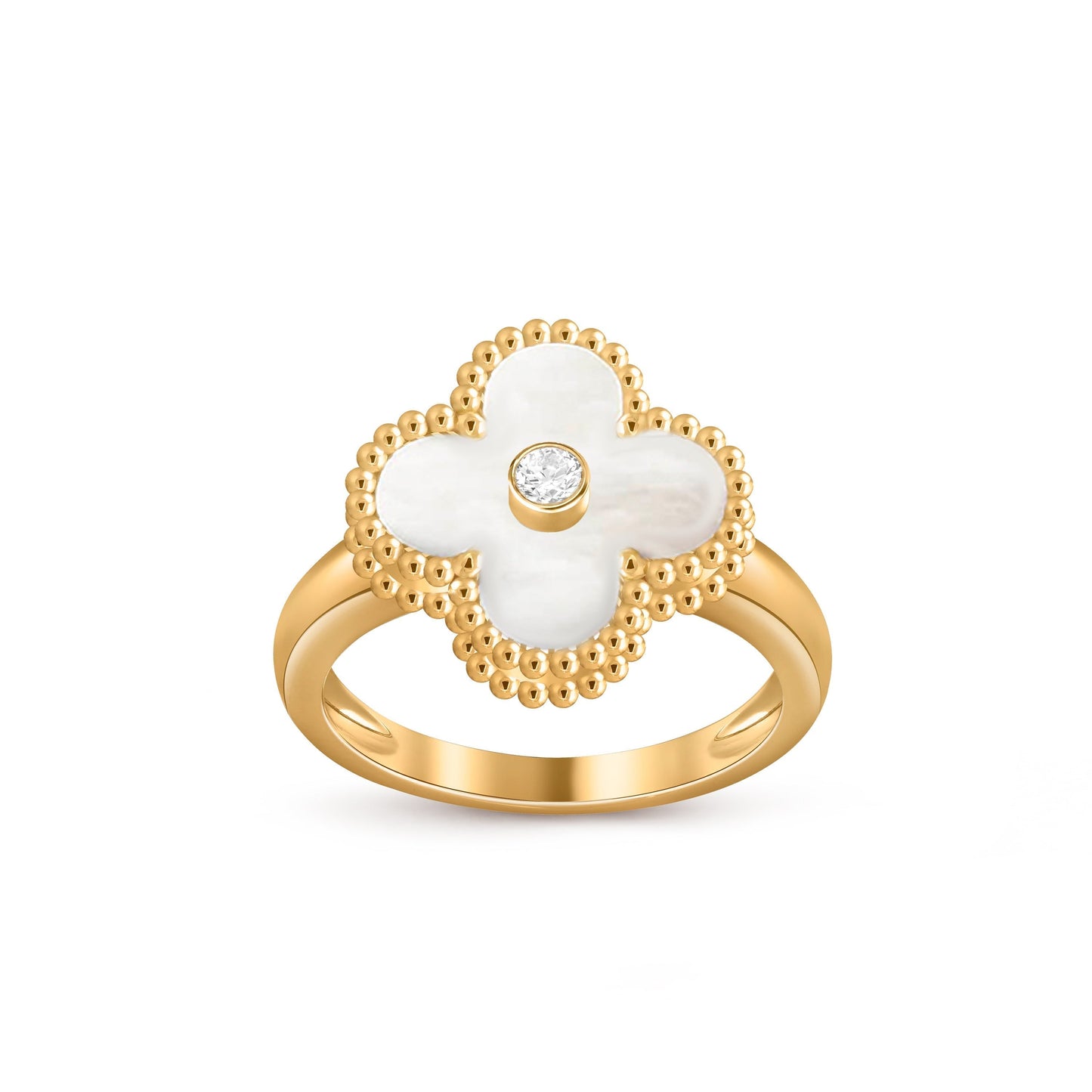[Noble Aura jewelry]CLOVER DIAMOND RING GOLD COLLECTION