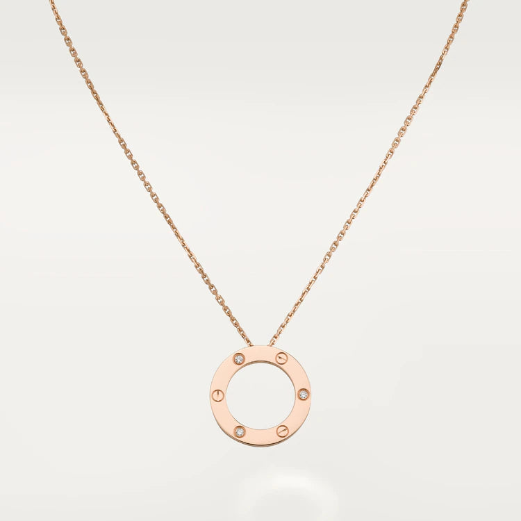 [Noble Aura jewelry]LOVE NECKLACE 16MM 3 DIAMONDS