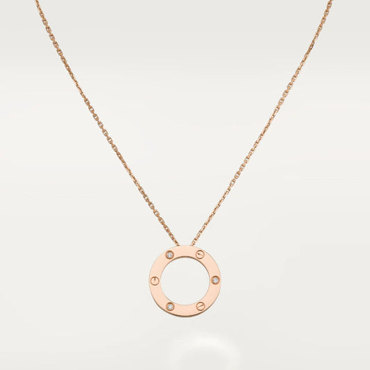 [Noble Aura jewelry]LOVE NECKLACE 16MM 3 DIAMONDS