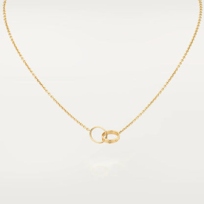 [Noble Aura jewelry]LOVE NECKLACE DOUBLE RING GOLD