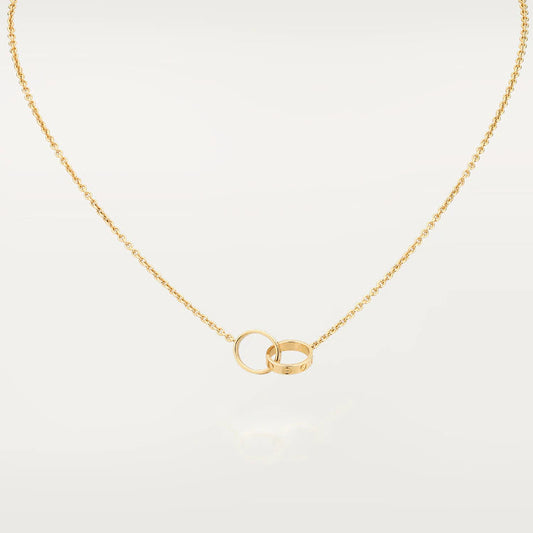 [Noble Aura jewelry]LOVE NECKLACE DOUBLE RING GOLD