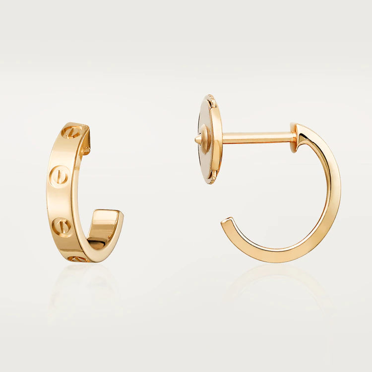 [Noble Aura jewelry]LOVE EARRINGS 2.65MM PINK GOLD