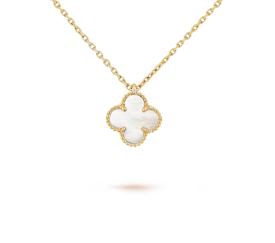 [Noble Aura jewelry]CLOVER MINI 9.5MM CARNELIANS NECKLACE COLLECTION