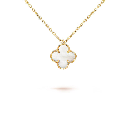 [Noble Aura jewelry]CLOVER MINI 9.5MM CARNELIANS NECKLACE COLLECTION