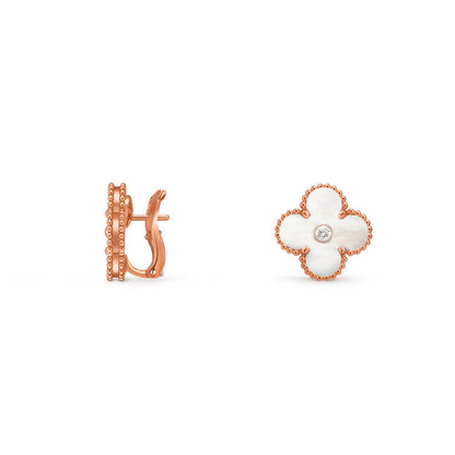 [Noble Aura jewelry]CLOVER 15MM MOP DIAMOND EARRINGS COLLECTION