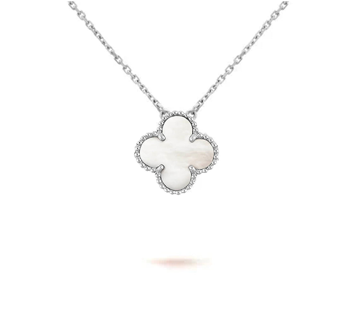 [Noble Aura jewelry]CLOVER 15MM NECKLACE SILVER COLLECTION