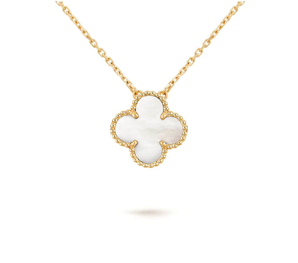[Noble Aura jewelry]CLOVER 15MM SINGLE FLOWER NECKLACE COLLECTION