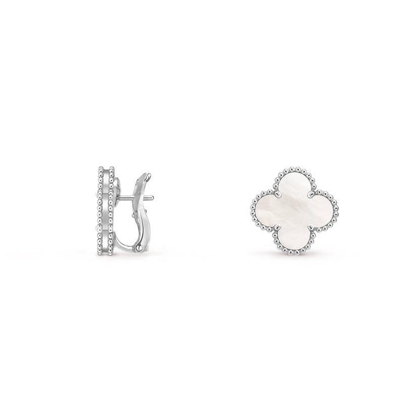 [Noble Aura jewelry]CLOVER SILVER 15MM MOP EARRINGS COLLECTION