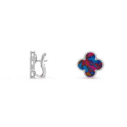 [Noble Aura jewelry]CLOVER SILVER 15MM MOP EARRINGS COLLECTION