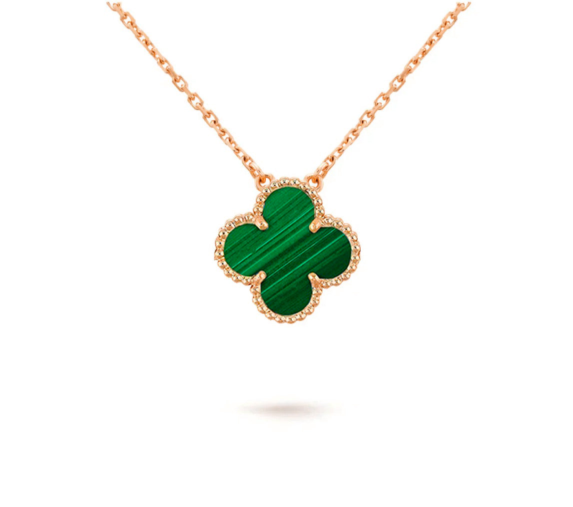 [Noble Aura jewelry]CLOVER 15MM SINGLE FLOWER NECKLACE COLLECTION