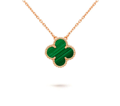 [Noble Aura jewelry]CLOVER 15MM SINGLE FLOWER NECKLACE COLLECTION