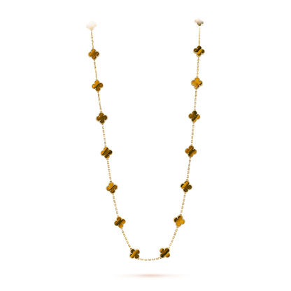 [Noble Aura jewelry]CLOVER 20 MOTIFS TIGER EYE ROSE GOLD