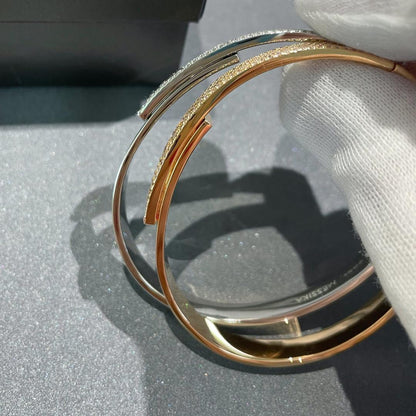 [Noble Aura jewelry]Move Noa Rose Gold Pavé Diamond Bangle Bracelet