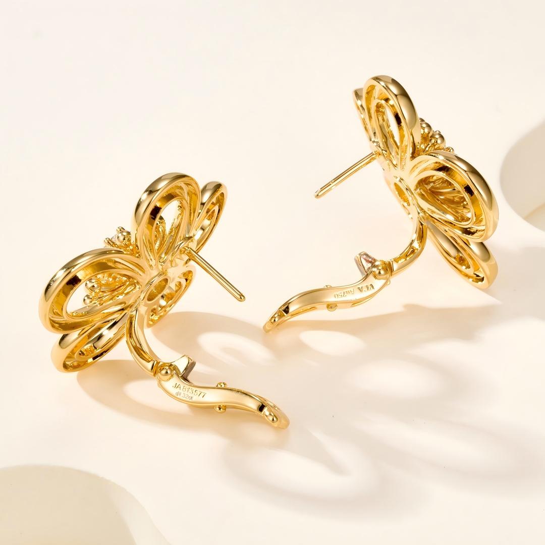 [Noble Aura jewelry] FLOWERLACE EARRING 5 DIAMONDS