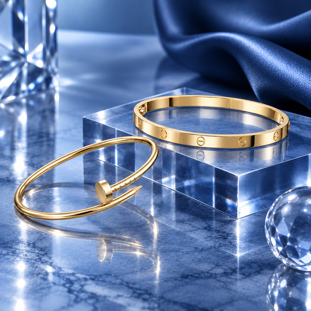 [Noble Aura jewelry] LOVE & JUSTE Classic Bracelet Stack Set