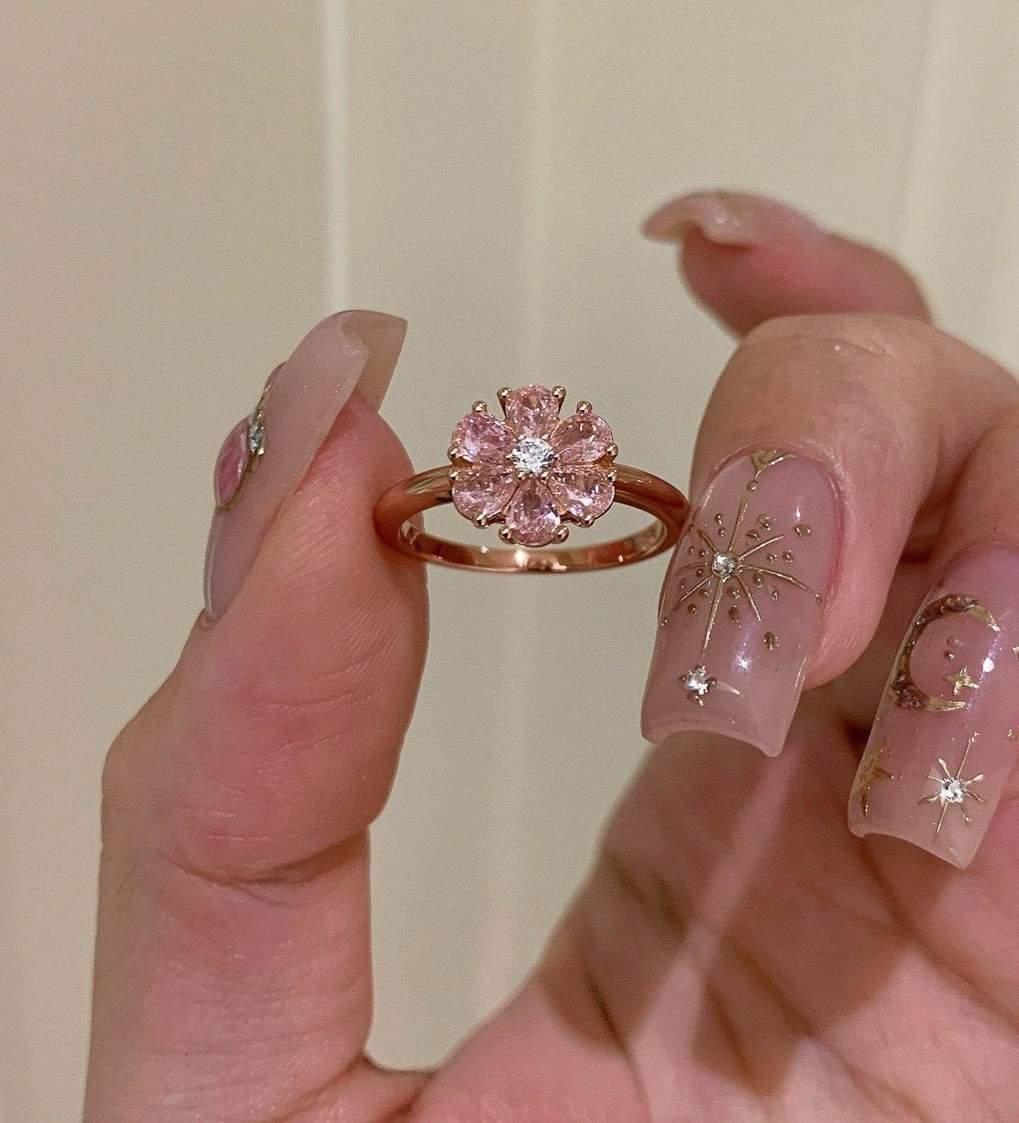 Daisy Rose Gold Open Ring