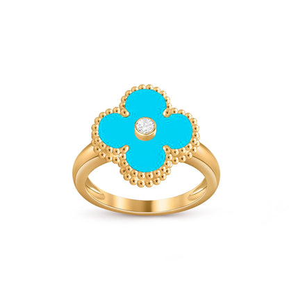 [Noble Aura jewelry] CLOVER DIAMOND RING GOLD COLLECTION