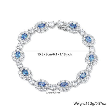 Ice Blue Flower Bracelet