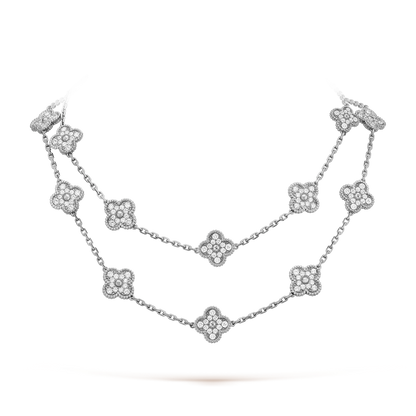[Noble Aura jewelry]CLOVER 20 MOTIFS DIAMOND SILVER