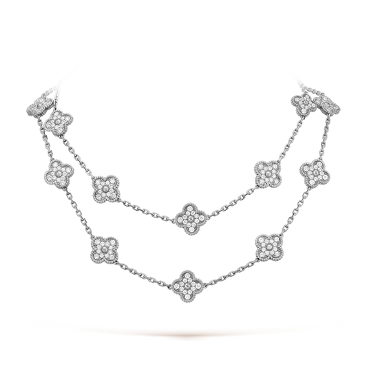[Noble Aura jewelry]CLOVER 20 MOTIFS DIAMOND SILVER