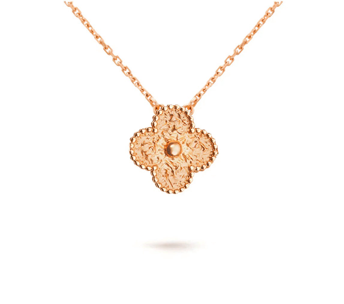 [Noble Aura jewelry]CLOVER 15MM SINGLE FLOWER NECKLACE COLLECTION