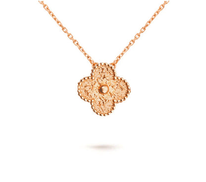 [Noble Aura jewelry]CLOVER 15MM SINGLE FLOWER NECKLACE COLLECTION