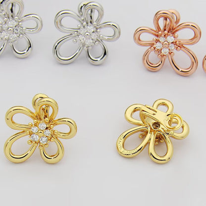 [Noble Aura jewelry] FLOWERLACE EARRING 5 DIAMONDS