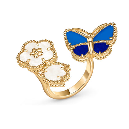 [Noble Aura jewelry]LUCKY SPRING BUTTERFLY OPEN-FACE RINGS