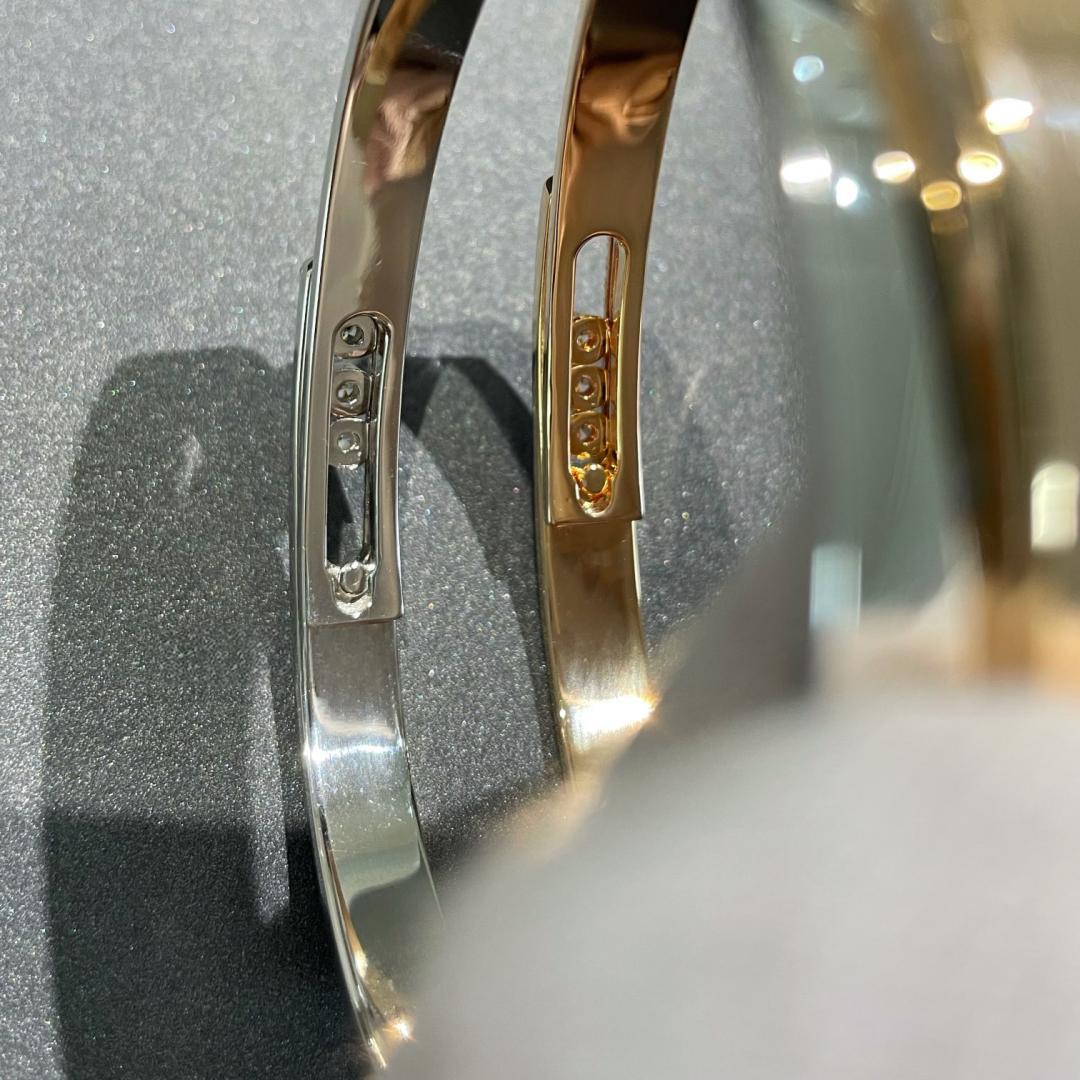 [Noble Aura jewelry]Move Noa Rose Gold Pavé Diamond Bangle Bracelet