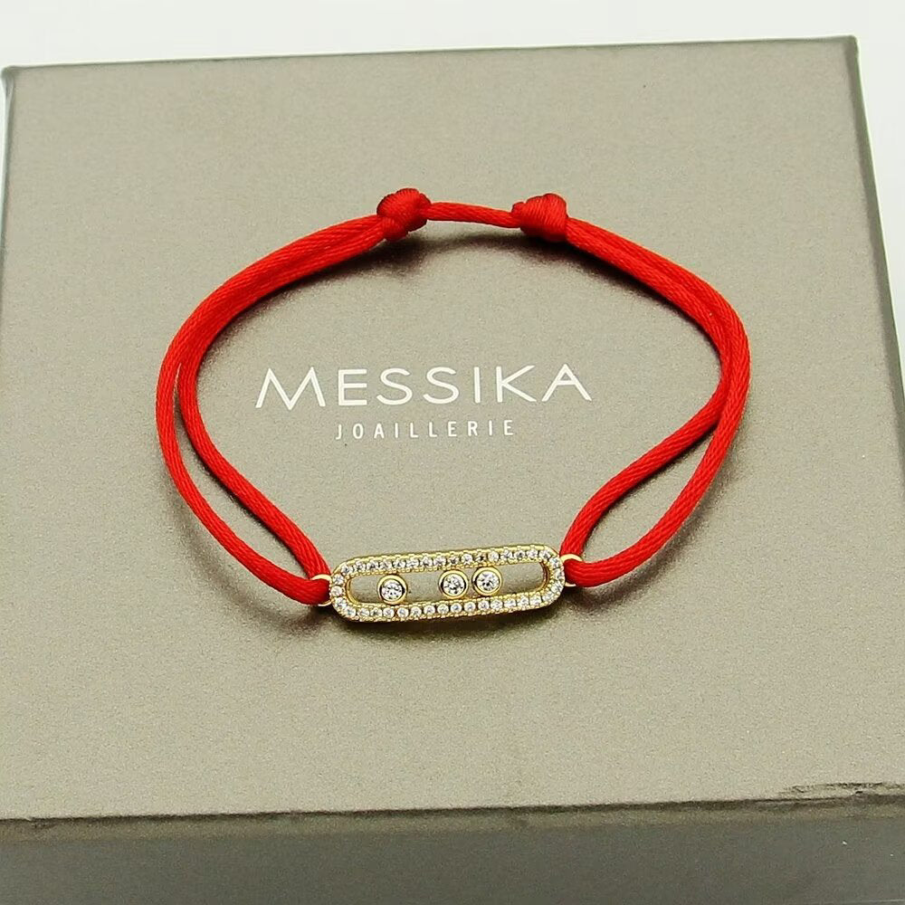 [Noble Aura jewelry]Messika Care(s) pink cord pavé bracelet
