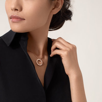 [Noble Aura jewelry]LOVE NECKLACE 16MM  FULL DIAMOND